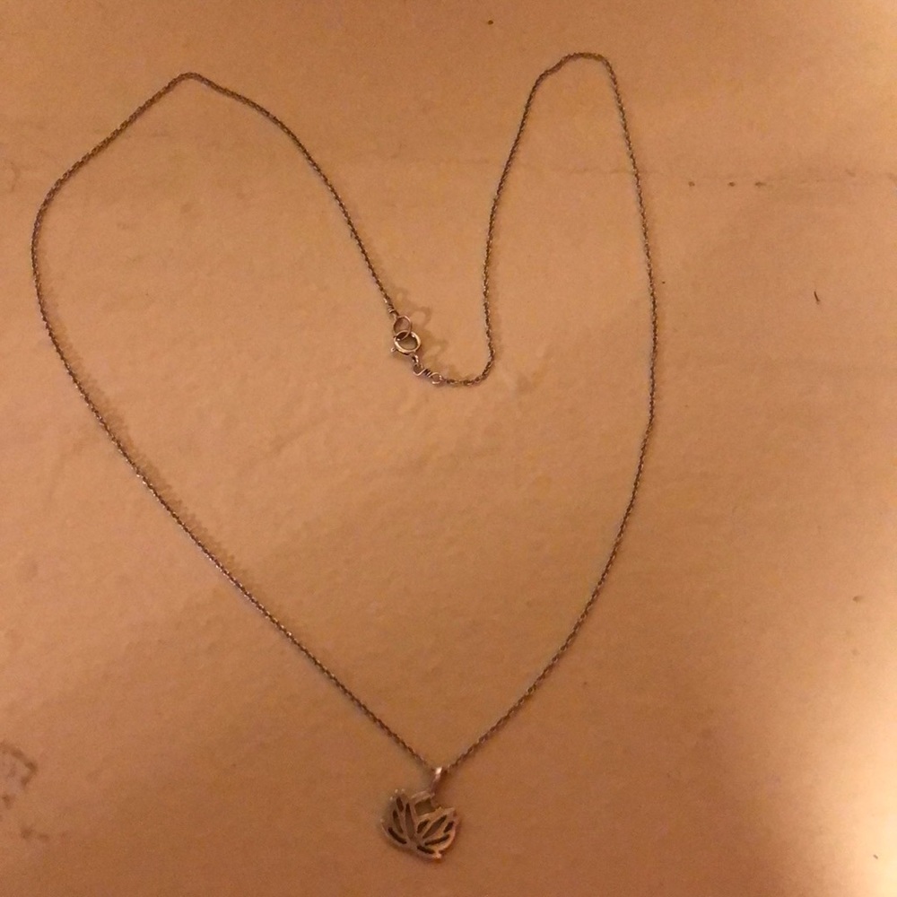 Lotus flower pendant necklace